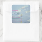 Executive Money Vierkante Sticker (Tas)