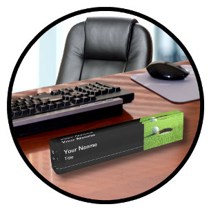 Executive Monogram Golf Gift Desk Name Bord Naambordje