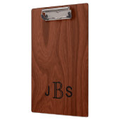 Executive Monogramed Initialen Mahogany Wood Kijk Klembord (Links)