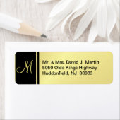 Executive-monogramlabels - Goud en zwart Etiket (Insitu)