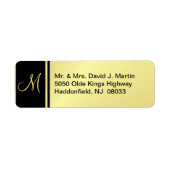 Executive-monogramlabels - Goud en zwart Etiket (Voorkant)