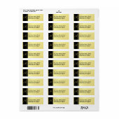 Executive-monogramlabels - Goud en zwart Etiket (Full Sheet)