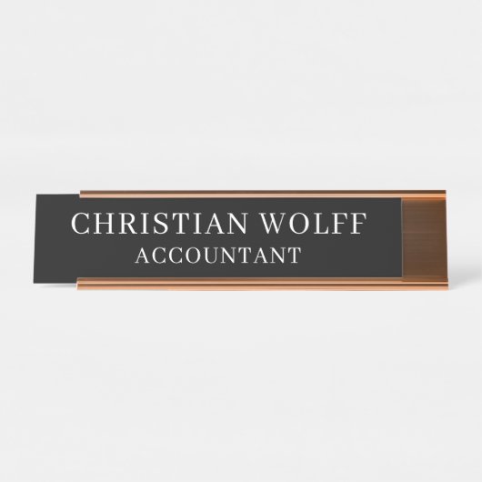 Executive Personalised Plaque,Acrylic Office Sign Bureau Naambordje (Voorkant)