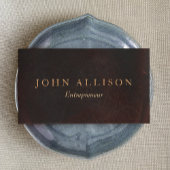 Executive Professional bruin leder Visitekaartje