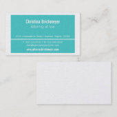 Executive Professional Visitekaartje, Turquoise Visitekaartje (Voorkant / Achterkant)