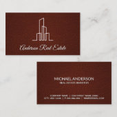 Executive Red Leather | makelaar | metropool Visitekaartje (Voorkant / Achterkant)