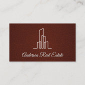 Executive Red Leather | makelaar | metropool Visitekaartje (Voorkant)