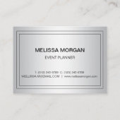 Executive Roos Gold Foil Silver Monogram Visitekaartje (Achterkant)