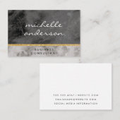 Executive strakke marmeren textuur visitekaartje (Voorkant / Achterkant)