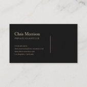 Executive Transport Modern Black & Gold Visitekaartje (Achterkant)