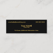 Executive zwart en goud mini visitekaartje (Voorkant)