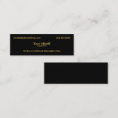 Executive zwart en goud mini visitekaartje (Voorkant / Achterkant)