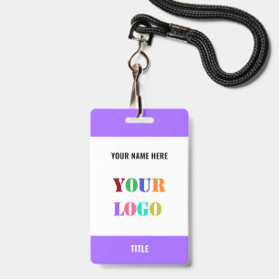 Exemple de badge d'entreprise avec logo ou nom de