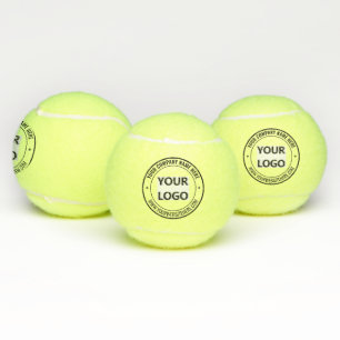 Exemple de balles de tennis avec texte de logo mar
