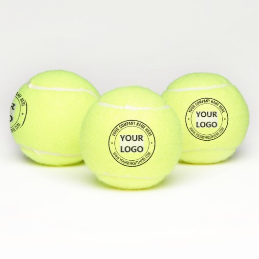 Exemple de balles de tennis avec texte de logo mar (Multiple)