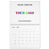 Exemple de calendrier promotionnel du logo d'entre (Mar 2026)