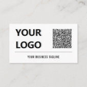 Exemple de carte de visite avec logo et code QR (Dos)