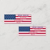 Exemple de Carte de visite du drapeau américain (Devant / Derrière)