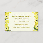 Exemple de Carte de visite Floral Design (Dos)