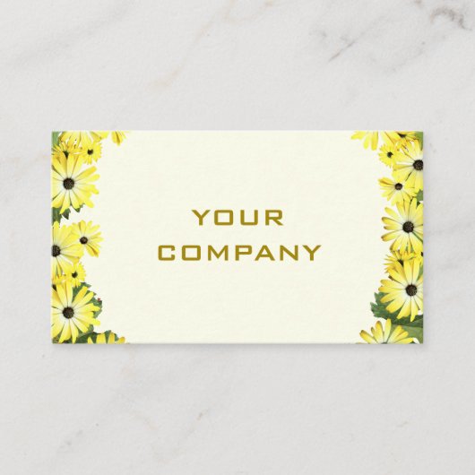 Exemple de Carte de visite Floral Design (Devant)