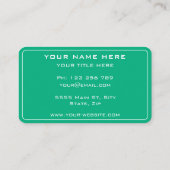 Exemple de carte de visite professionnelle avec co (Dos)