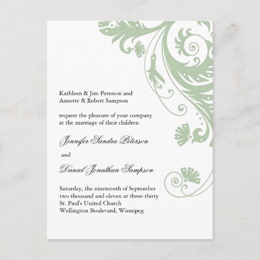 Exemple de carte postale Mariage pour Jen (Devant)
