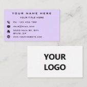 Exemple de Cartes de Visite Professionnelles avec  (Devant / Derrière)