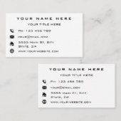 Exemple de Cartes de Visite Professionnelles Perso (Devant / Derrière)