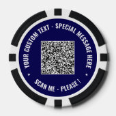 Exemple de code QR et de jetons de poker de texte  (Recto)