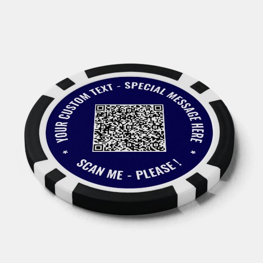 Exemple de code QR et de jetons de poker de texte  (Simple)