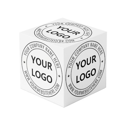 Exemple de cube promotionnel du logo d'entreprise  (Angle devant)