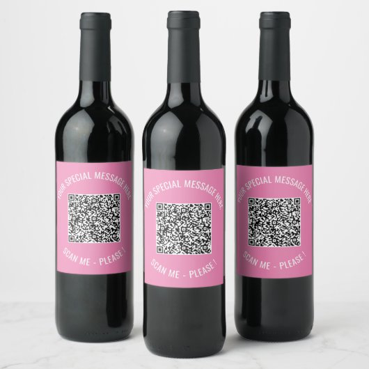 Exemple de Étiquette de vin de code QR avec texte  (Bouteilles)