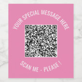 Exemple de Étiquette de vin de code QR avec texte  (Étiquettes simples)