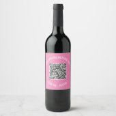 Exemple de Étiquette de vin de code QR avec texte  (Devant)