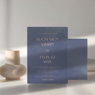 Exemple de Faire-part de mariage classique de fumé