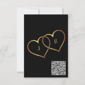 Exemple de Faire-part de mariage en or noir avec c (Dos)