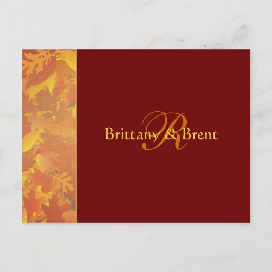 Exemple de Faire-part de mariage - Feuilles d'auto (Dos)