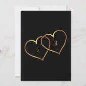 Exemple de Faire-part de mariage noir et or (Dos)
