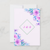 Exemple de faire-part de mariage Roses Violettes a (Dos)