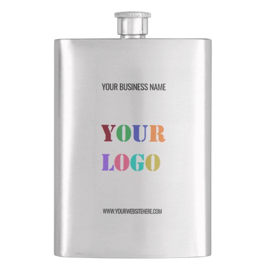 Exemple de flasque promotionnel avec texte de logo (devant)