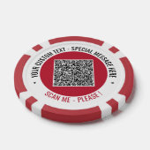 Exemple de jetons de poker avec code QR et texte p (Simple)