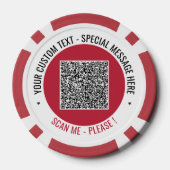 Exemple de jetons de poker avec code QR et texte p (Verso)