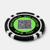Exemple de jetons de poker avec code QR Texte et c (Simple)