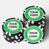 Exemple de jetons de poker avec logo et texte de m (Empiler)
