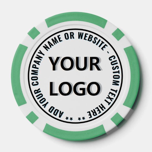 Exemple de jetons de poker avec logo et texte de s (Verso)