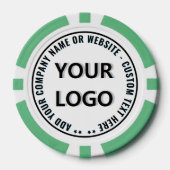 Exemple de jetons de poker avec logo et texte de s (Recto)