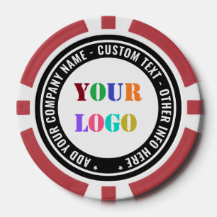 Exemple de jetons de poker avec logo et texte de s
