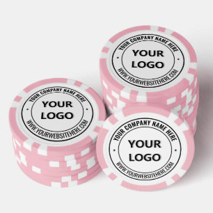 Exemple de jetons de poker avec logo et texte de s