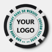 Exemple de jetons de poker avec texte de logo d'en (Verso)