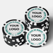 Exemple de jetons de poker avec texte de logo d'en (Empiler)